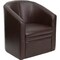 Flash Furniture Brown LeatherSoft Barrel-Shaped Guest Chair GO-S-03-BN-FULL-GG
